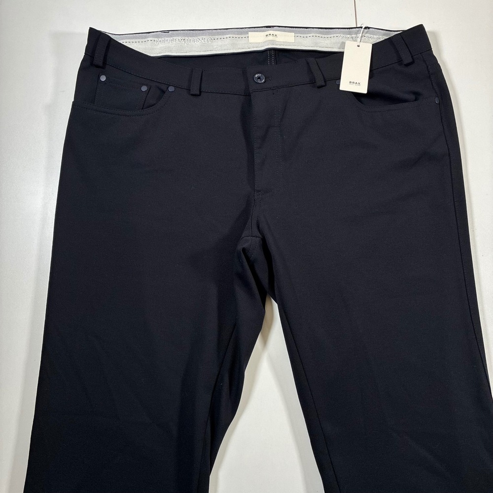 NEW Brax Chuck J Pants 42X34 Navy Blue Hi-Flex Jersey Stretch Trousers